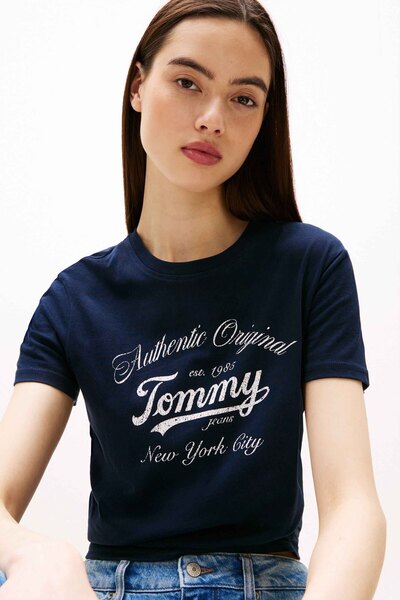 Tommy Hilfiger Női New York City logós póló - sötétkék