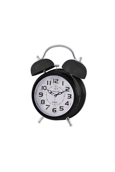 dojana Bell Alarm Clock black white