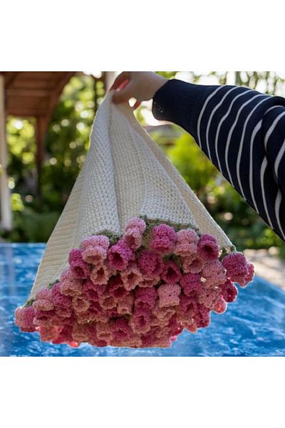 Charme Elegant șal buchet tricotat manual