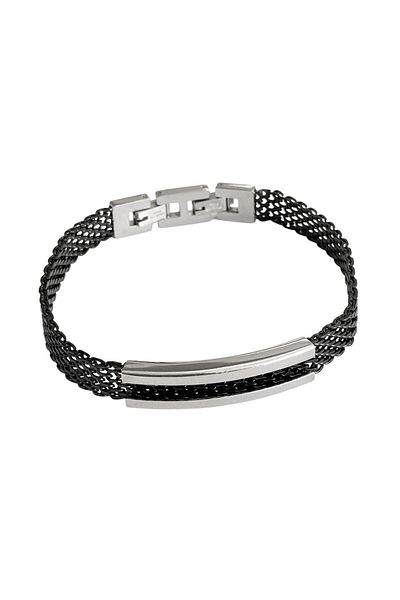 Necati Gün Ars162 Men's Leather Steel Bracelet