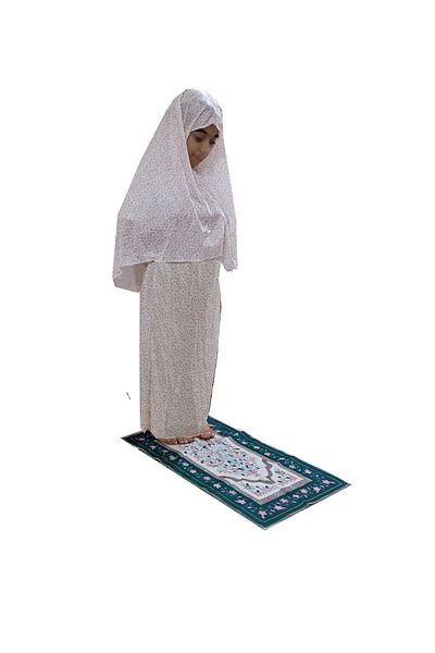 SDD Girls' 2-piece prayer set, sheet and multi-colored rug, age 5 years
