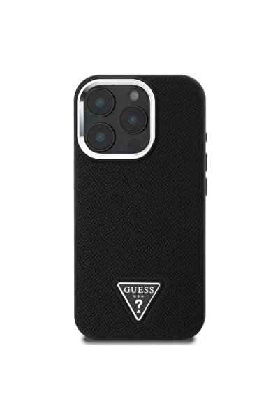 Guess كفر GUESS أصلي لآيفون 16 برو – جلد وسليكون بتصميم فرنسي أنيق ودعم للشحن...