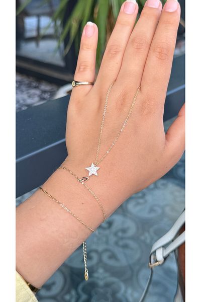 ZEYCE Gold Big Small Star Patterned Tarnish-Free Shahmeran