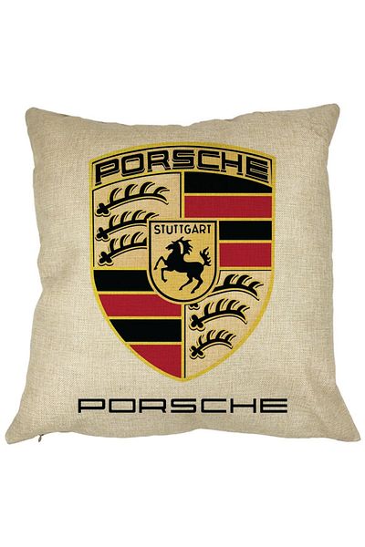 BEKZ Perna Decorativa Patrata Porsche, 40x40 cm, Husa Detasabila, Burduf