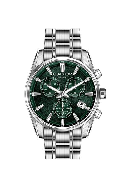 Quantum Pwg1223.370 All Functions Active 10 Atm Water Resistant Steel Case Steel Band Sapphire Glass