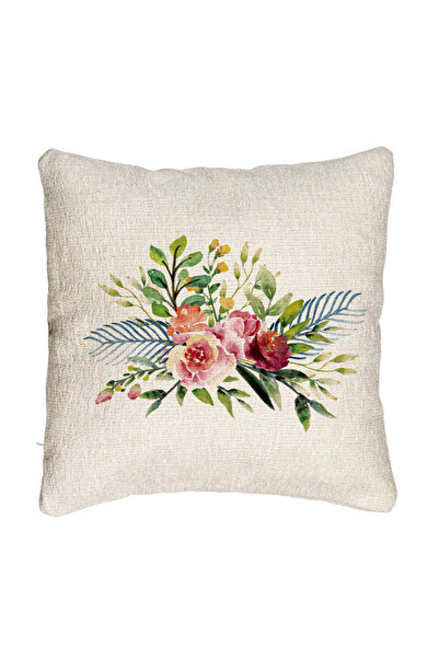 BEKZ Fata de perna Canapea, Model Florale de vara, 40x40 cm, Cu fermoar