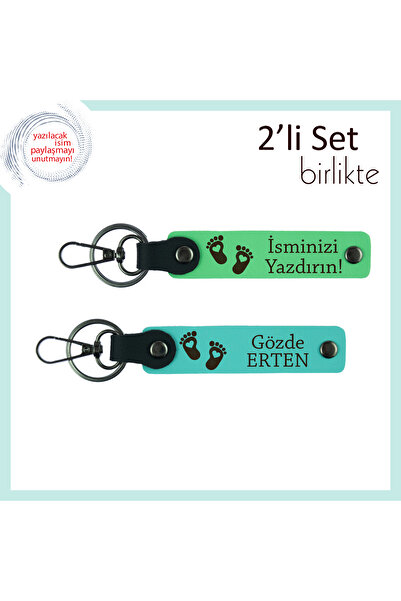 Miaju هدية مناسبة لطفلة، سلسلة مفاتيح على شكل قلب، مجموعة أسماء قابلة للكتابة، F أخضر-فيروزي