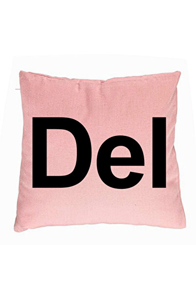 BEKZ Perna Decorativa, Model Del, 40x40 cm, Roz, Husa Detasabila, Burduf