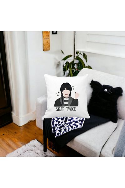 BEKZ Wednesday Addams Pillowcase 6.40x40 Cm, White, Matte