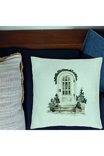 BEKZ Perna Decorativa cu tematica de Craciun, 3, 40x40 cm, Verde Menta, Husa ...