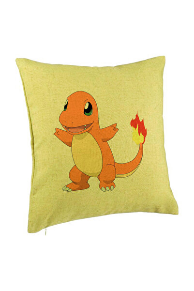 BEKZ Față de pernă, model pentru copii cu șopârlă de foc, 40x40 cm, verde