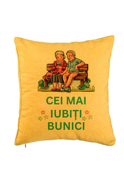 BEKZ Față de pernă pentru bunici 9, 40x40 cm, galbenă