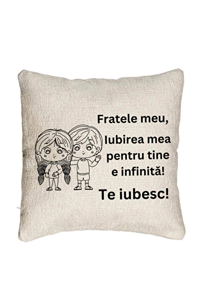 BEKZ Fata de perna Canapea Fratele meu 2, 40x40 cm, Cu fermoar