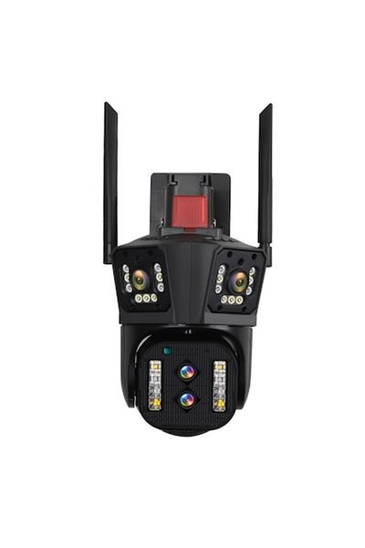 OEM PTZ Surveillance Camera, 10x Zoom, Quad Lenses, 8K Ultra HD, Black