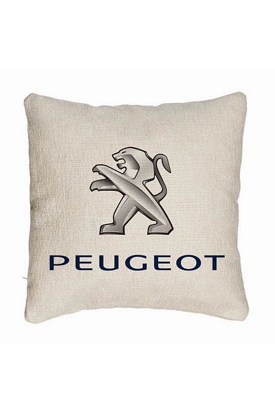 BEKZ Perna Decorativa Canapea , Peugeot, 40×40 cm, Husa Detasabila, Burduf