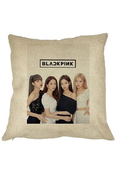 BEKZ Perna Decorativa BlackPink, Model 6, 40x40 cm, Husa Detasabila, Burduf