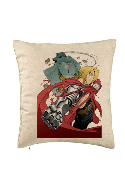 BEKZ Față de pernă cu alchimistul Full Metal Edward Elric, 40x40 cm, bej