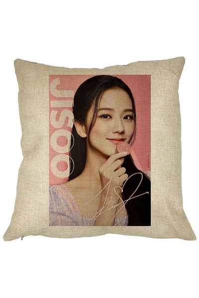 BEKZ Perna Decorativa BlackPink Jisoo 3, 40×40 cm, Husa Detasabila, Burduf