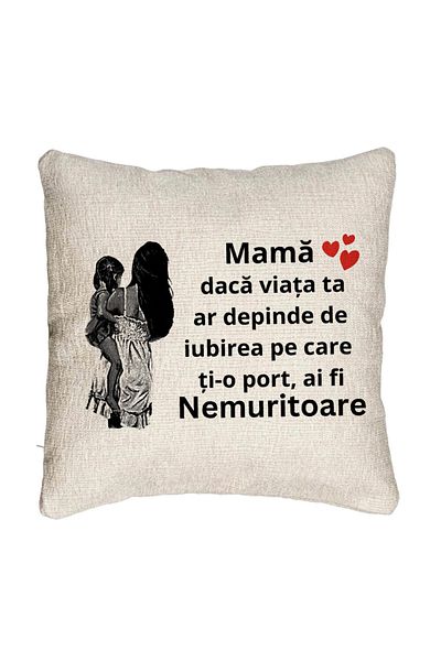 BEKZ Fata de perna Canapea, Model pentru Mama 1, 40x40 cm, Cu fermoar