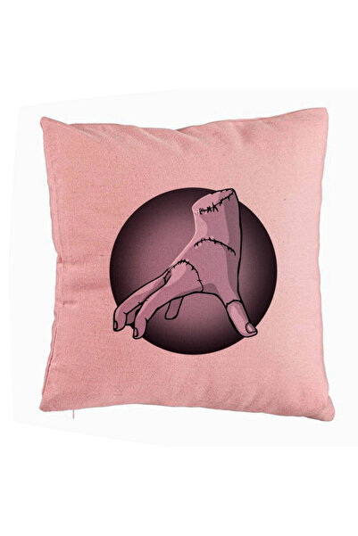 BEKZ Față de pernă, Wednesday Addams Model The Thing, 40x40 cm, roz