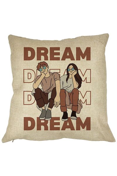 BEKZ Perna Decorativa, Dream Friends, 40x40 cm, Husa Detasabila, Burduf
