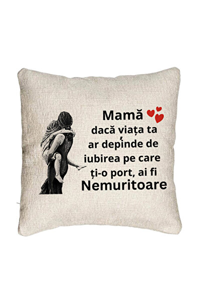 BEKZ Fata de perna Canapea, Model pentru Mama 2, 40x40 cm, Cu fermoar