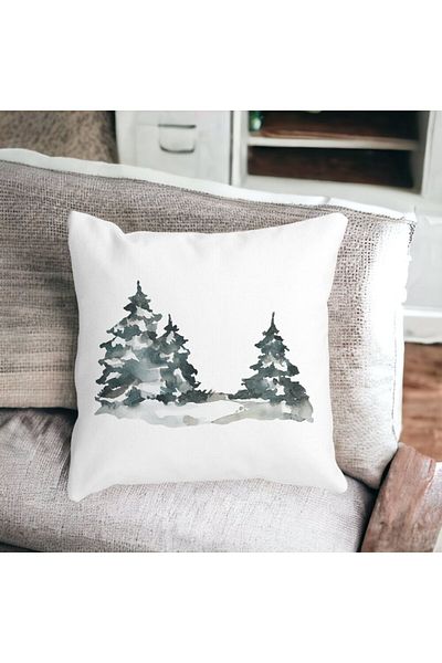 BEKZ Christmas Themed Pillowcase, 7, 40x40 Cm, White, Matte