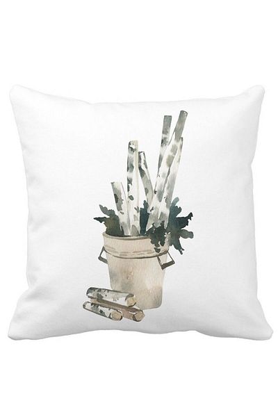 BEKZ Christmas Themed Decorative Pillow, 9, 40x40 cm, White, Matte, Removable Cover, Bellows