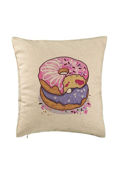 BEKZ Perna Decorativa, Model Gogosi Glazurate, 40x40 cm, Bej, Husa Detasabila, Burduf