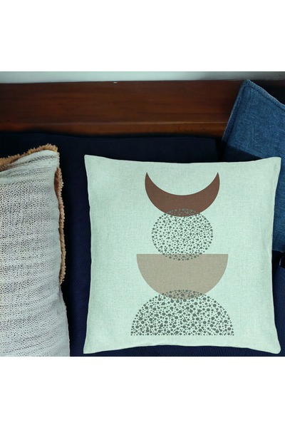 BEKZ Perna Decorativa, Model Abstract Creativ 10, 40x40 cm, Verde Menta, Husa...