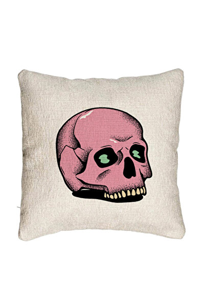 BEKZ Fata de perna Canapea cu motiv Craniu de Halloween, 2, 40x40 cm, Cu fermoar