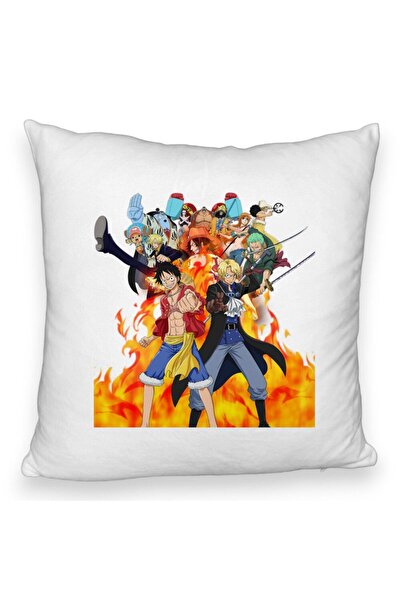 BEKZ Perna Decorativa Fluffy cu One Piece Cover, 40x40 cm, Alba, Husa Detasab...