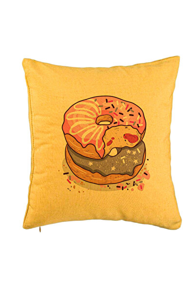 BEKZ Perna Decorativa, Model Gogosi Glazurate, 40x40 cm, Galben, Husa Detasab...