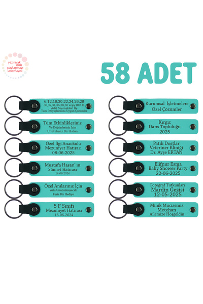 Miaju لترك ذكرى ذات قيمة واحدة لكل طالب، مجموعة من 58 قطعة، سلسلة مفاتيح جلدي...