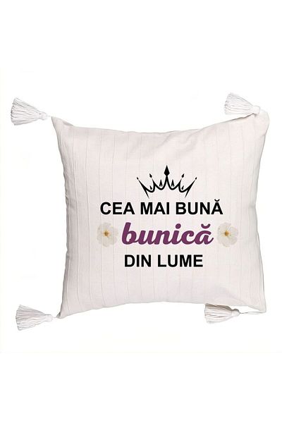 BEKZ Fringed Pillowcase for Grandma 11, 45x45 cm, With zipper