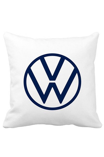 BEKZ Față de pernă pătrată Volkswagen, 40x40 cm, albă, mată
