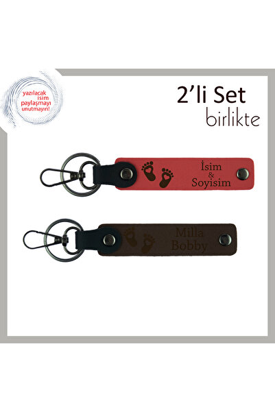 Miaju أجمل ذكرى للطفل الأول، سلسلة مفاتيح شخصية على شكل قلب، زهرة الرمان-K Brown