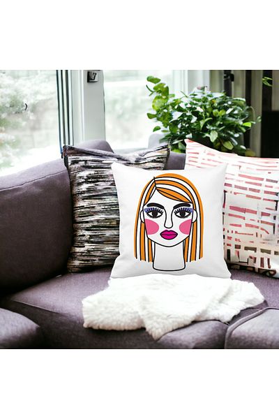 BEKZ Pillowcase, Paint, 40x40 Cm, White, Matte