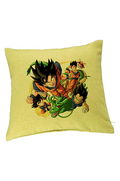 BEKZ Μαξιλαροθήκη με χαρακτήρες Dragonball, 40x40 εκ., Πράσινη