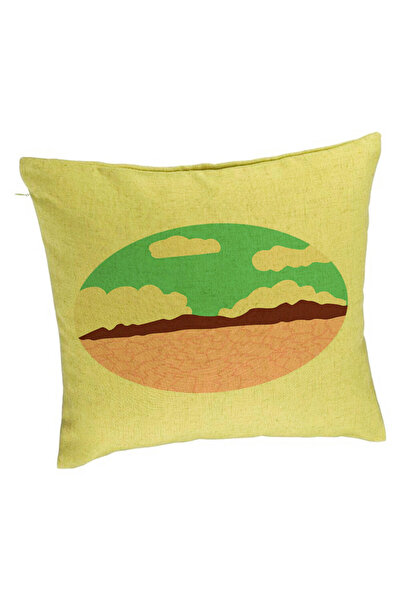 BEKZ Perna Decorativa, Model Colorize, 40x40 cm, Verde, Husa Detasabila, Burduf