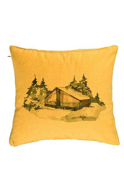 BEKZ Față de pernă cu tematică de Crăciun, 6 buc., 40x40 cm, galbenă