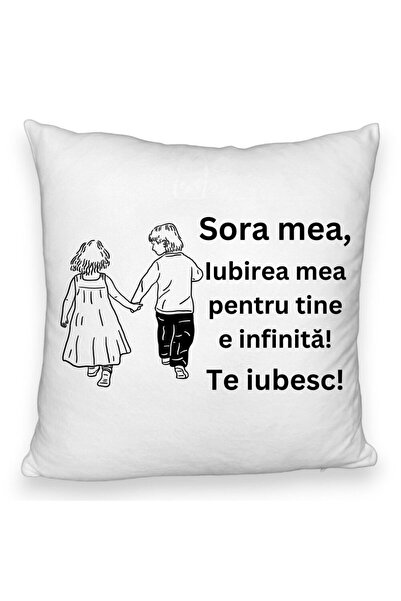 BEKZ Perna Decorativa Fluffy, Sora mea 17, 40x40 cm, Alba, Husa Detasabila, Burduf