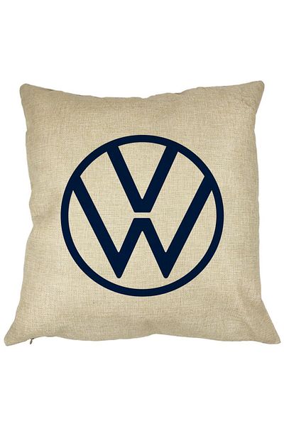 BEKZ Perna Decorativa Patrata Volkswagen, 40x40 cm, Husa Detasabila, Burduf