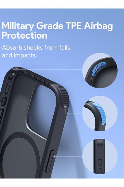 AUKEY UrbanGuard Elite - Magnetic Hard-shell iPhone15 Pro Case - PC-UG10D Black