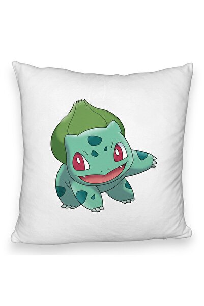BEKZ Față de pernă pufoasă, model Bulbasaur Kids, 40x40 cm, albă