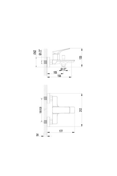 Turkuaz Cerastyle Blue Single Mix Bathroom Faucet Chrome