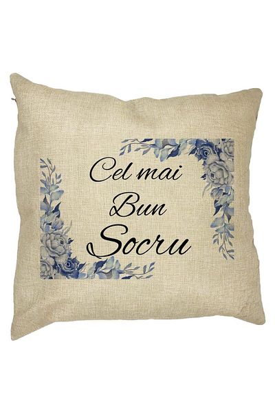 BEKZ Perna Decorativa pentru Socrul 2, 40x40 cm, Husa Detasabila, Burduf