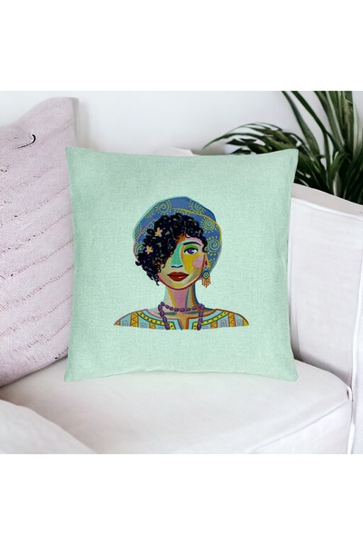 BEKZ Față de pernă, model colorat la modă, 40x40 cm, verde mentă