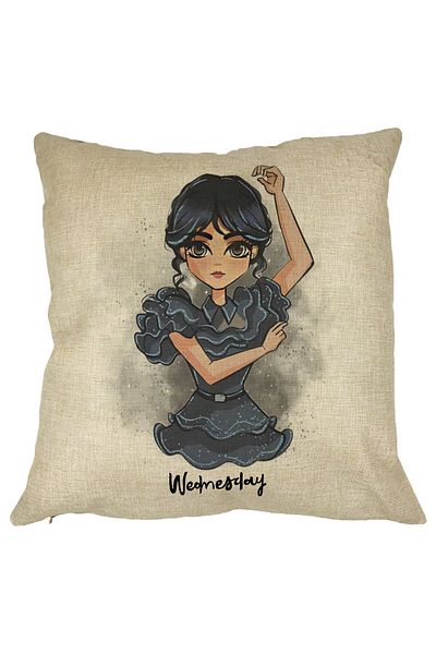 BEKZ Perna Decorativa Wednesday Addams Dancing Hands 2,40x40 cm, Husa Detasabila, Burduf