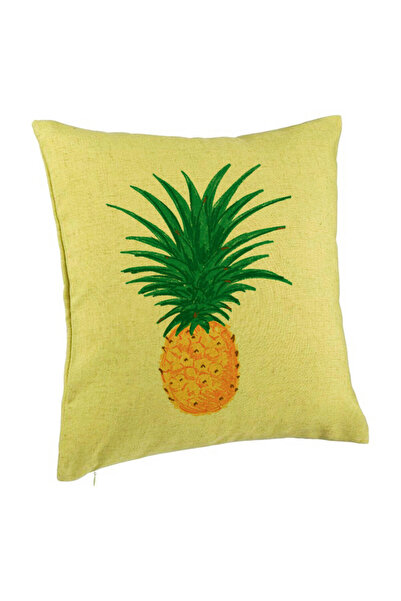 BEKZ Față de pernă, model ananas, 40x40 cm, verde